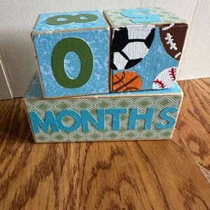 Baby Age Blocks - Sports themed